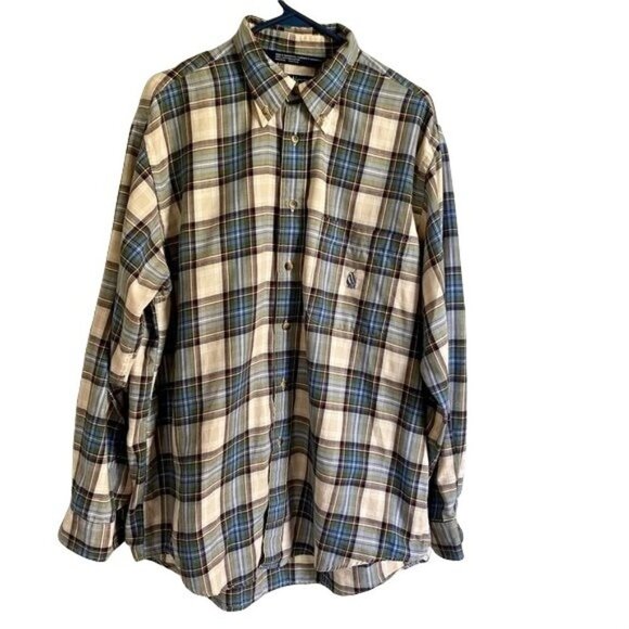 Nautica Cotton Long Sleeve Button Down Shirt Large - Picture 1 of 9